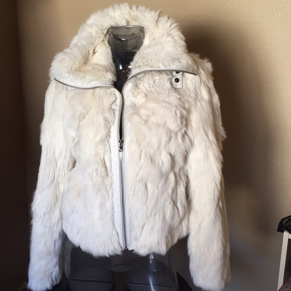 Guess rabbit fur jacket